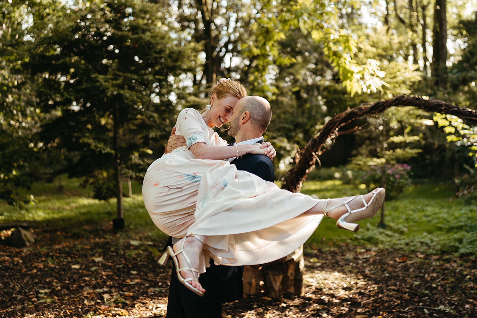 Couple in the gardens of Cloughjordan House